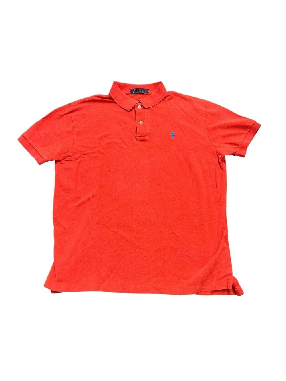 Polo Ralph Lauren Red Polo Shirt Men’s Large Classic Cotton Preppy